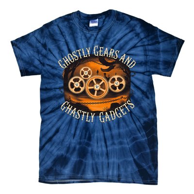 Ghostly Gears And Gadgets Mechanical Engineering Halloween Tie-Dye T-Shirt