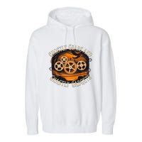 Ghostly Gears And Gadgets Mechanical Engineering Halloween Garment-Dyed Fleece Hoodie