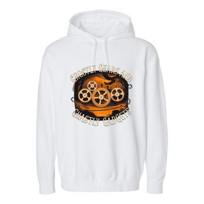 Ghostly Gears And Gadgets Mechanical Engineering Halloween Garment-Dyed Fleece Hoodie