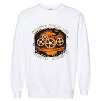 Ghostly Gears And Gadgets Mechanical Engineering Halloween Garment-Dyed Sweatshirt