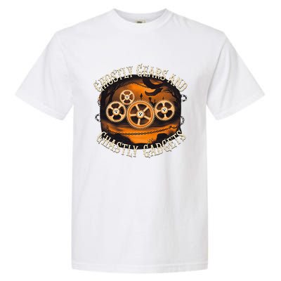 Ghostly Gears And Gadgets Mechanical Engineering Halloween Garment-Dyed Heavyweight T-Shirt