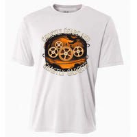 Ghostly Gears And Gadgets Mechanical Engineering Halloween Cooling Performance Crew T-Shirt