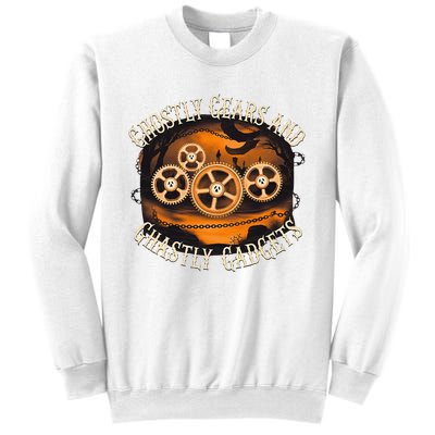 Ghostly Gears And Gadgets Mechanical Engineering Halloween Sweatshirt