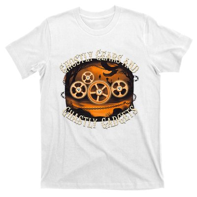 Ghostly Gears And Gadgets Mechanical Engineering Halloween T-Shirt