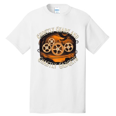 Ghostly Gears And Gadgets Mechanical Engineering Halloween Tall T-Shirt