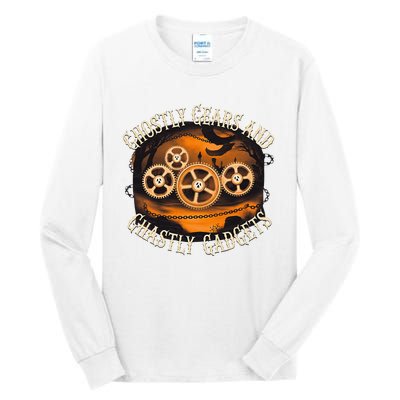 Ghostly Gears And Gadgets Mechanical Engineering Halloween Tall Long Sleeve T-Shirt