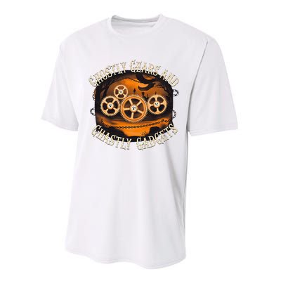 Ghostly Gears And Gadgets Mechanical Engineering Halloween Performance Sprint T-Shirt