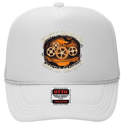 Ghostly Gears And Gadgets Mechanical Engineering Halloween Trucker Hat