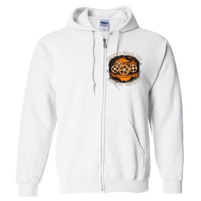 Ghostly Gears And Gadgets Mechanical Engineering Halloween Full Zip Hoodie