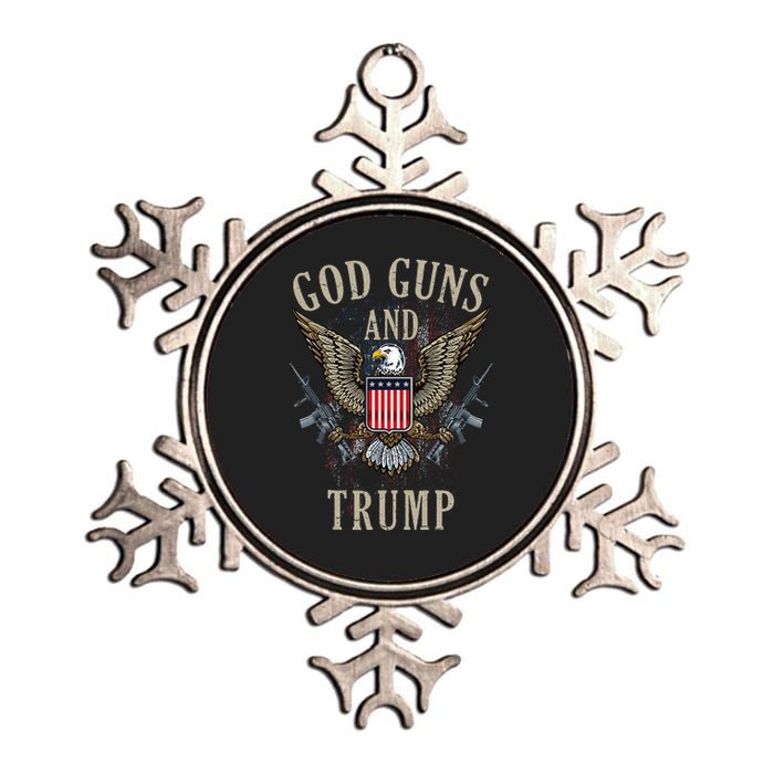 God Guns And Trump 2nd Amendment Flag Ar15 American Flag Metallic Star Ornament