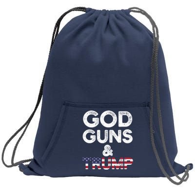 God Guns and Trump 2nd Amendment Pro Gun Hoodie Gift Sweatshirt Cinch Pack Bag