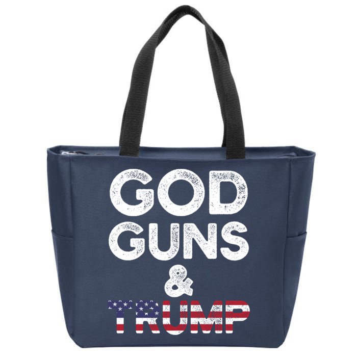 God Guns and Trump 2nd Amendment Pro Gun Hoodie Gift Zip Tote Bag