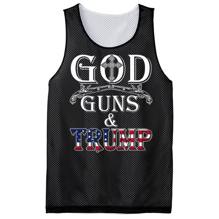 God Guns And Trump 2nd Amendment Trump 45 Mesh Reversible Basketball Jersey Tank