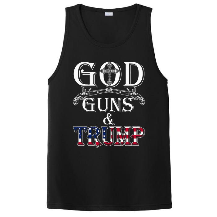 God Guns And Trump 2nd Amendment Trump 45 PosiCharge Competitor Tank