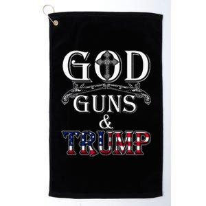 God Guns And Trump 2nd Amendment Trump 45 Platinum Collection Golf Towel