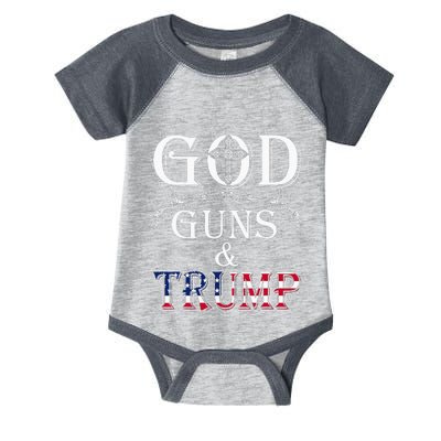 God Guns And Trump 2nd Amendment Trump 45 Infant Baby Jersey Bodysuit