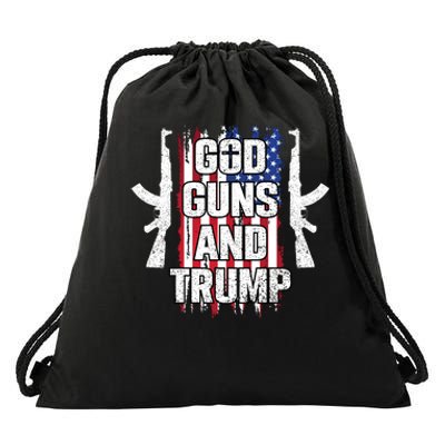 God Guns And Trump 2024 Drawstring Bag