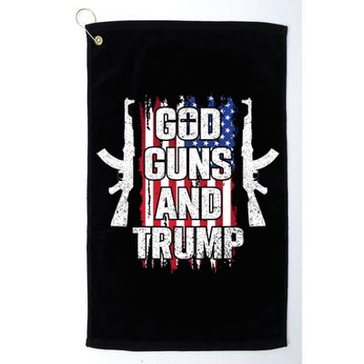 God Guns And Trump 2024 Platinum Collection Golf Towel