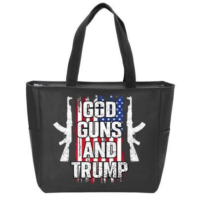 God Guns And Trump 2024 Zip Tote Bag