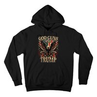 God Guns And Trump 2nd Amendment Flag Eagle American Flag Hoodie