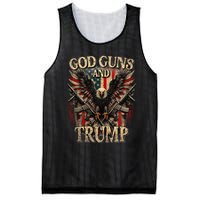 God Guns And Trump 2nd Amendment Flag Eagle American Flag Mesh Reversible Basketball Jersey Tank