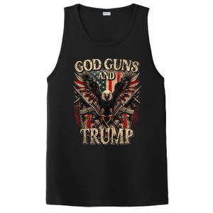 God Guns And Trump 2nd Amendment Flag Eagle American Flag PosiCharge Competitor Tank