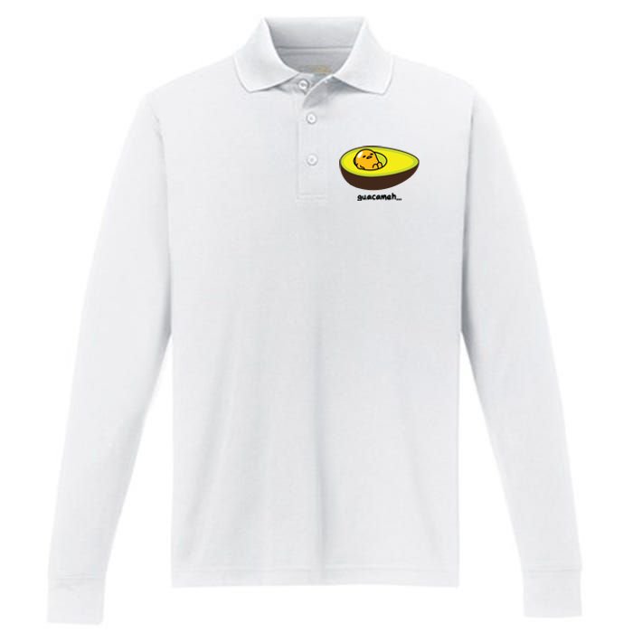 Gudetama Guacameh Avocado Guacamole Performance Long Sleeve Polo