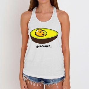 Gudetama Guacameh Avocado Guacamole Women's Knotted Racerback Tank