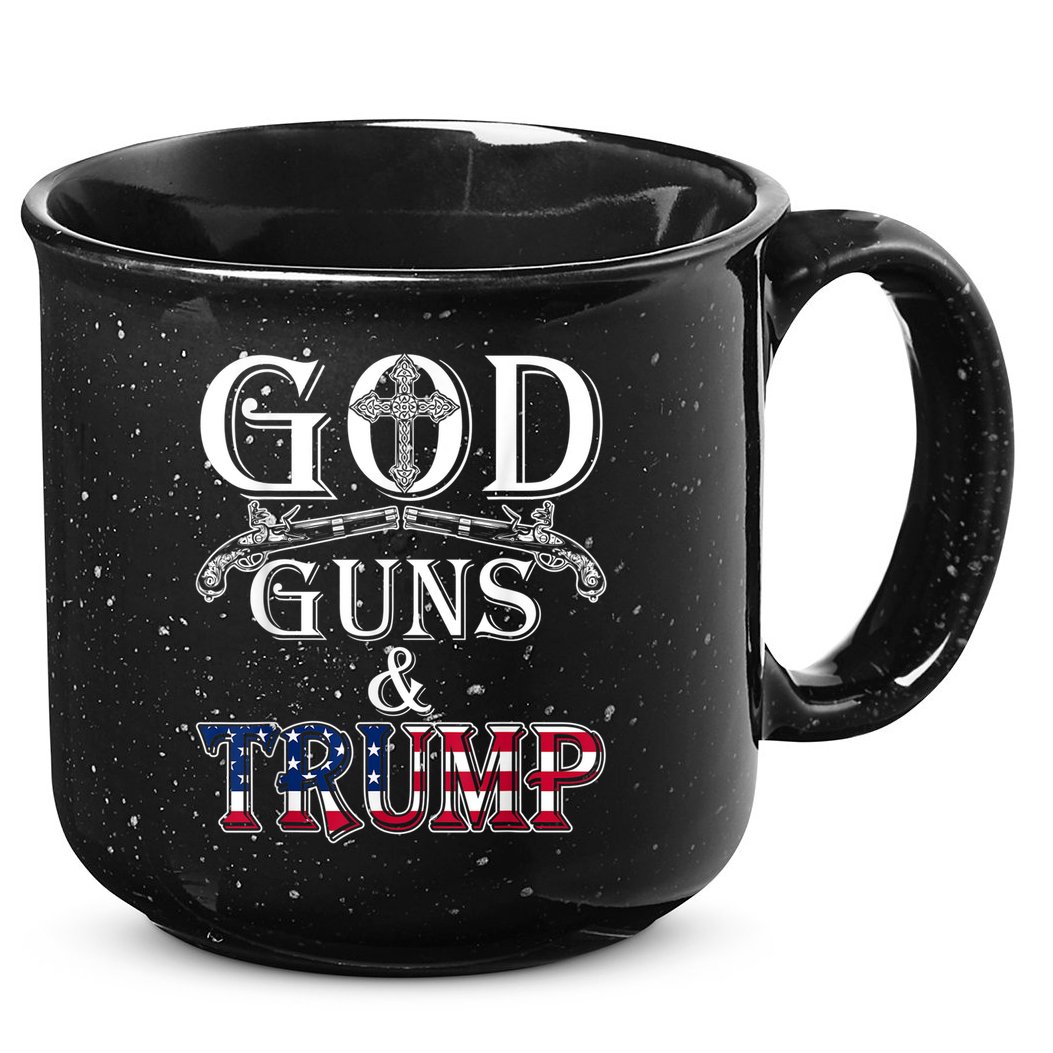 God Guns And Trump 15oz Campfire Ceramic Mug