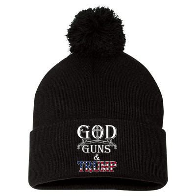 God Guns And Trump Pom Pom 12in Knit Beanie