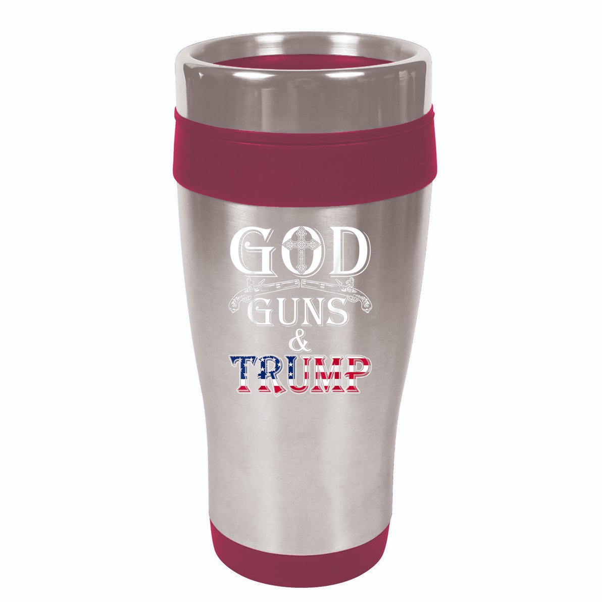 God Guns And Trump 16oz Travel Tumbler
