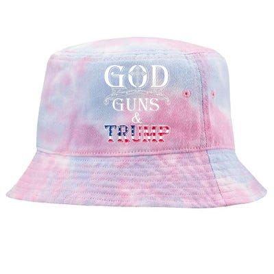 God Guns And Trump Tie-Dyed Bucket Hat