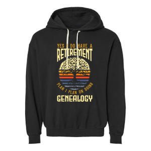 Genealogy Genealogist Ancestry Retiree Garment-Dyed Fleece Hoodie