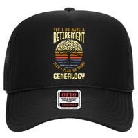 Genealogy Genealogist Ancestry Retiree High Crown Mesh Back Trucker Hat