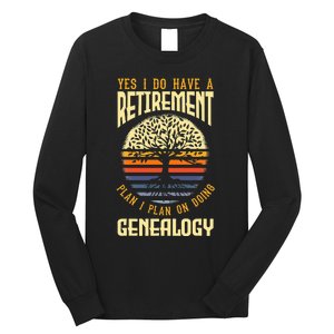 Genealogy Genealogist Ancestry Retiree Long Sleeve Shirt