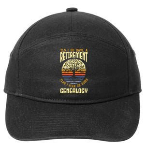 Genealogy Genealogist Ancestry Retiree 7-Panel Snapback Hat