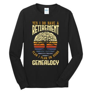 Genealogy Genealogist Ancestry Retiree Tall Long Sleeve T-Shirt