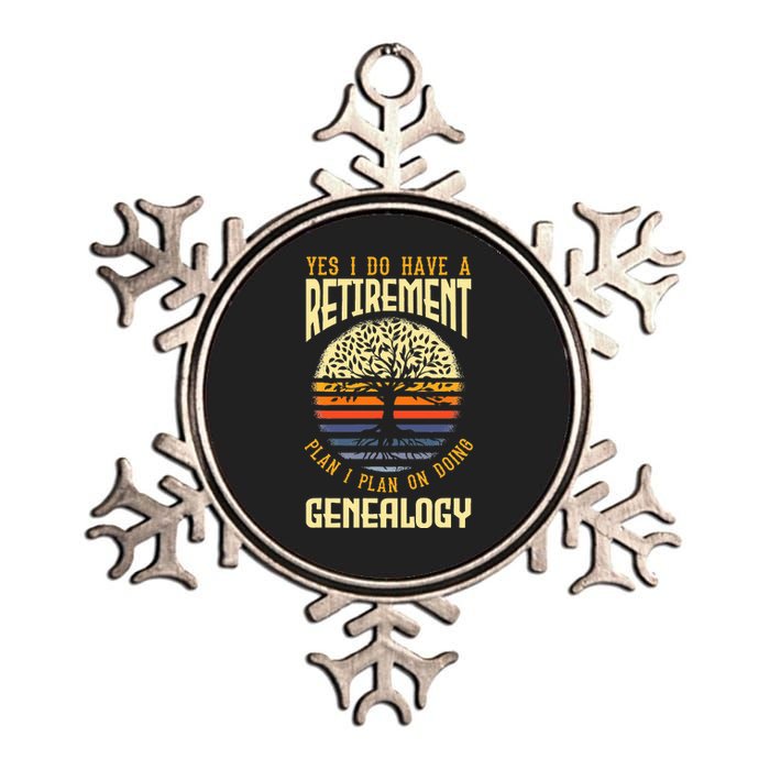 Genealogy Genealogist Ancestry Retiree Metallic Star Ornament