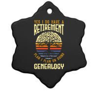 Genealogy Genealogist Ancestry Retiree Ceramic Star Ornament