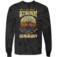 Genealogy Genealogist Ancestry Retiree Tie-Dye Long Sleeve Shirt