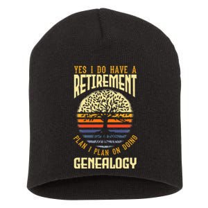 Genealogy Genealogist Ancestry Retiree Short Acrylic Beanie