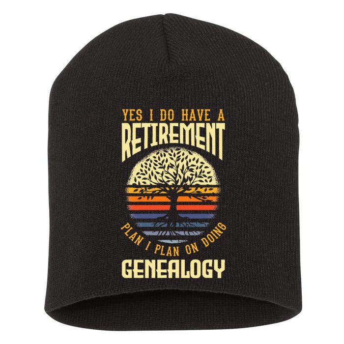 Genealogy Genealogist Ancestry Retiree Short Acrylic Beanie