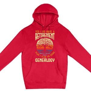 Genealogy Genealogist Ancestry Retiree Premium Pullover Hoodie