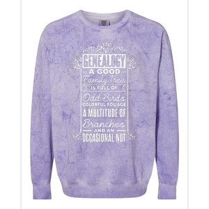 Genealogist Genealogy A Good Family Tree Family Ancestry Colorblast Crewneck Sweatshirt