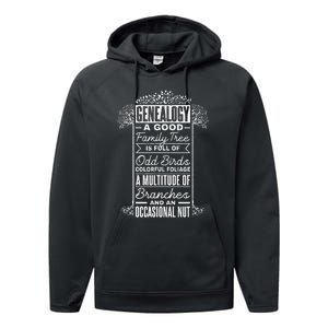 Genealogist Genealogy A Good Family Tree Family Ancestry Performance Fleece Hoodie