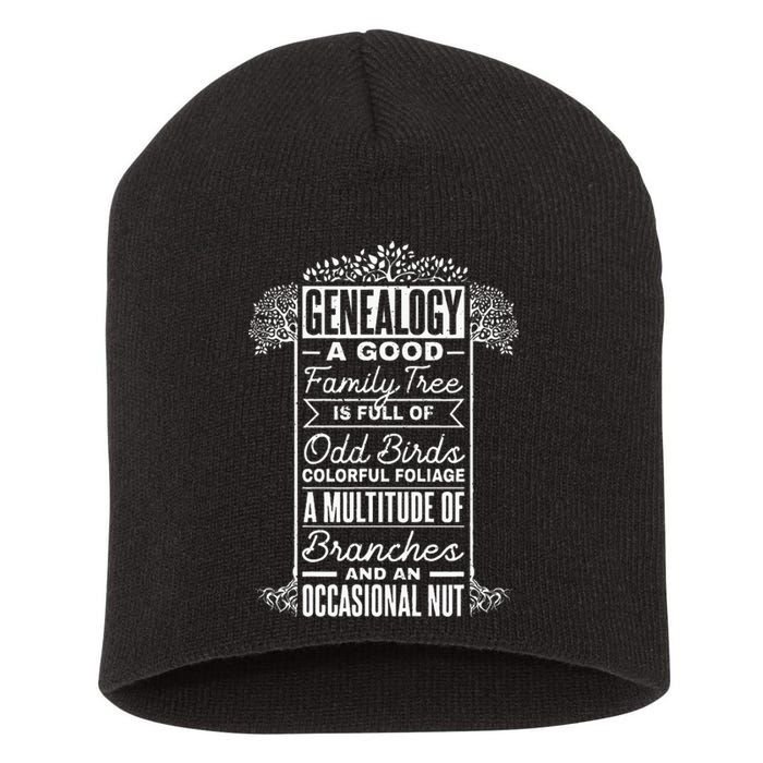 Genealogist Genealogy A Good Family Tree Family Ancestry Short Acrylic Beanie