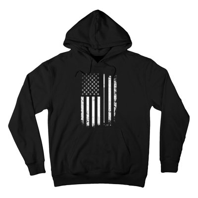 Golf Golfer American Flag Golf Flat Hoodie