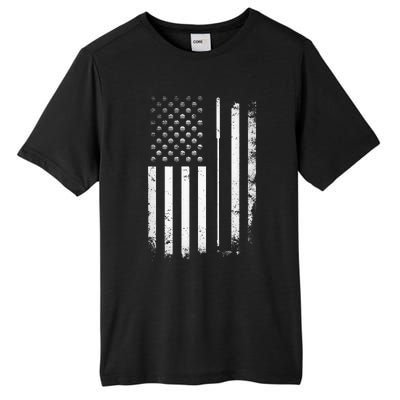 Golf Golfer American Flag Golf Flat Tall Fusion ChromaSoft Performance T-Shirt