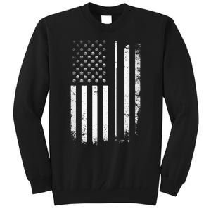 Golf Golfer American Flag Golf Flat Tall Sweatshirt