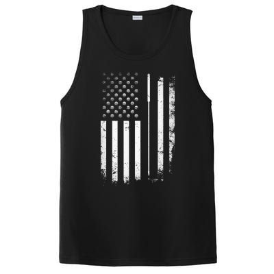 Golf Golfer American Flag Golf Flat PosiCharge Competitor Tank